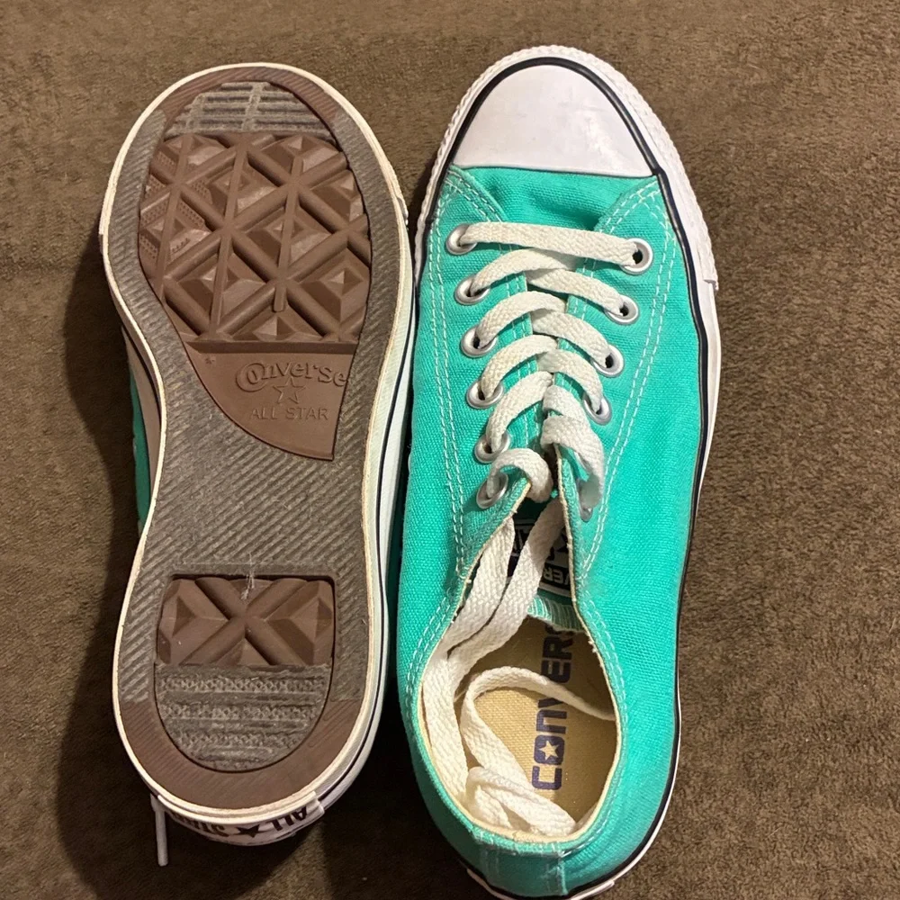 Converse Turquoise Low-Top Shoes - Picture 6 of 6